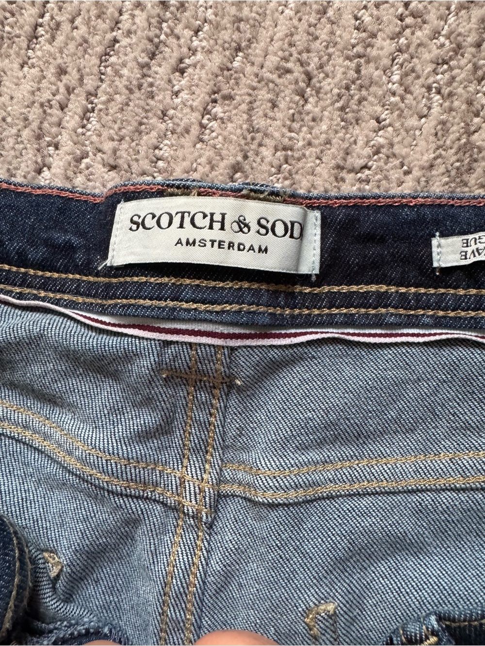 Scotch & Soda Dark Blue Wide Leg Jeans - Picture 3 of 4